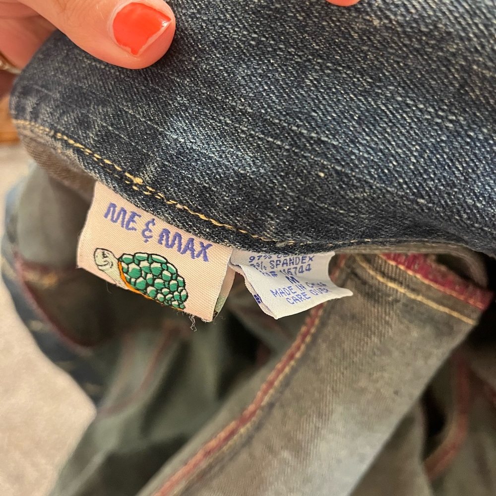 Me & Max Patterned Denim Jacket Size M - image 3